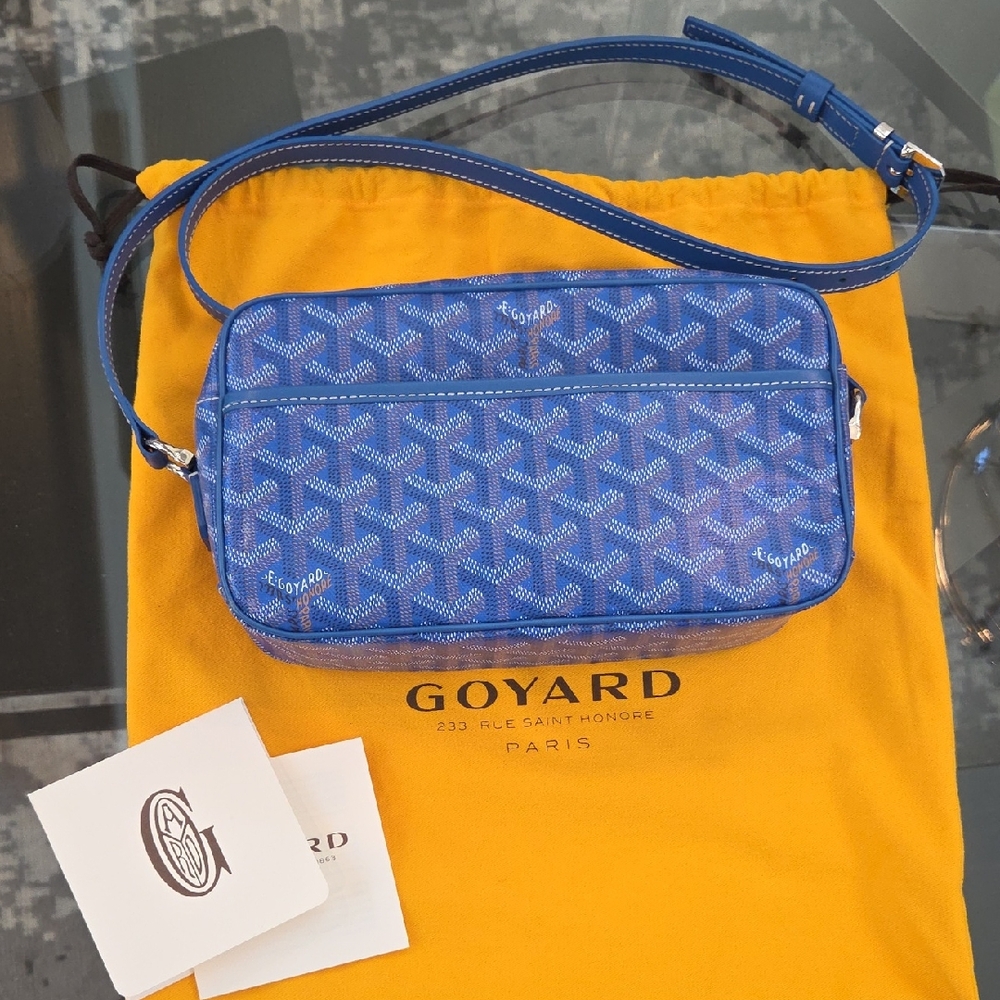 Goyard Sac CAP VERT Blue Crossbody Bag